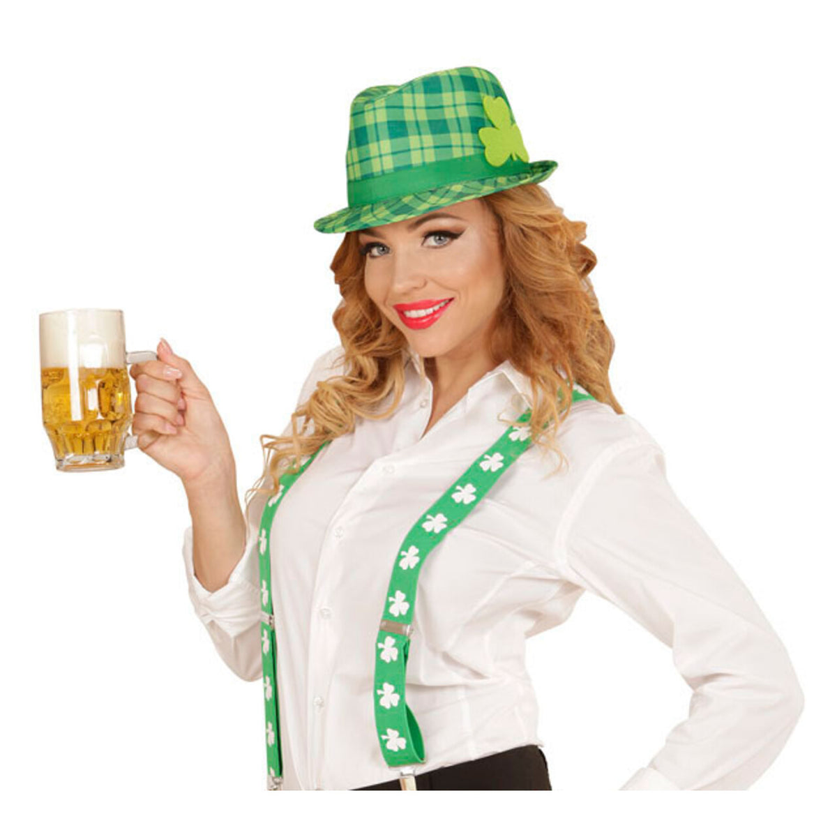 Op deze afbeelding zie je een Accessoires, van het merk Widmann. Ierse Fedora St. Patrick