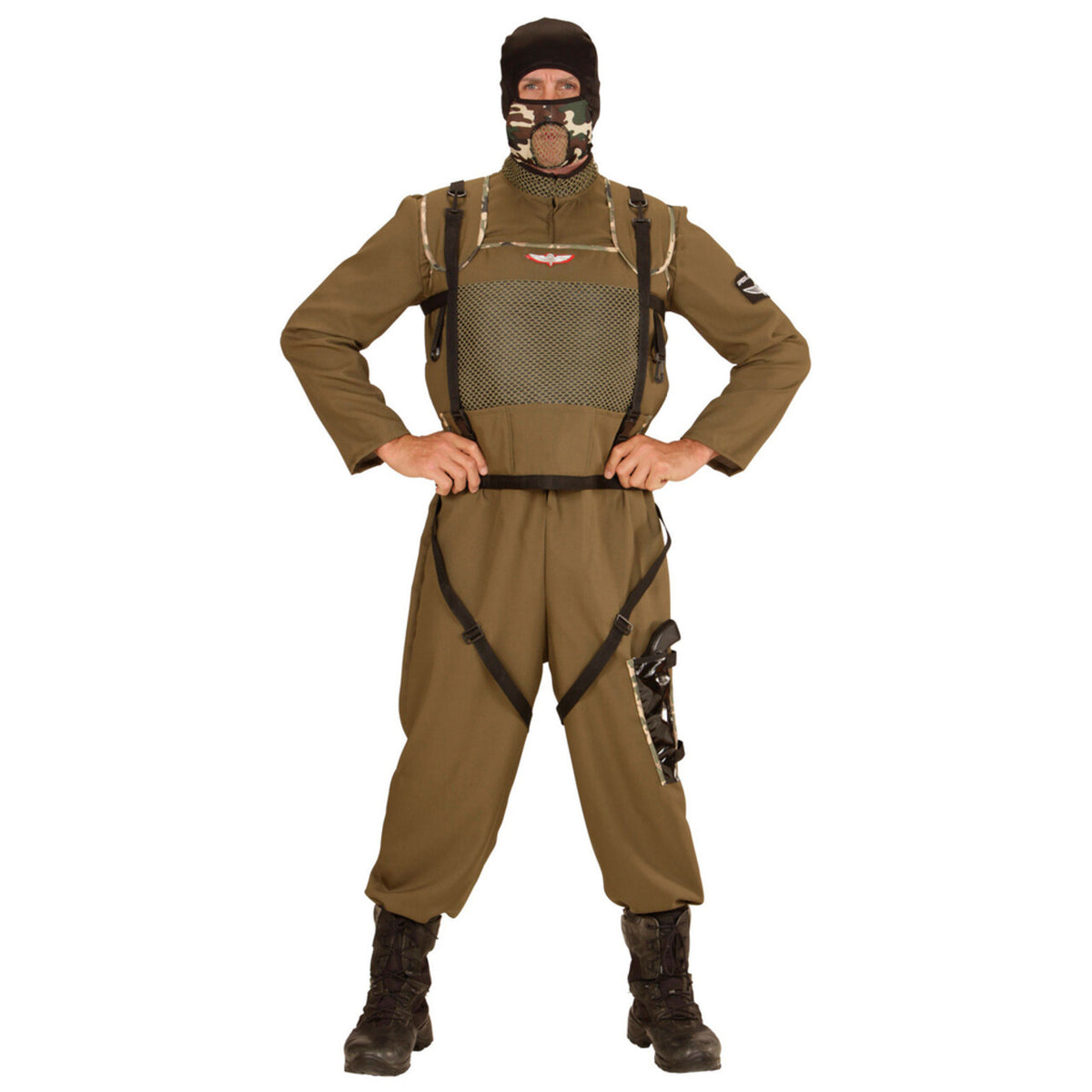 Op deze afbeelding zie je een Kostuums, van het merk Widmann. Delta Parachutist Special Forces Kostuum
