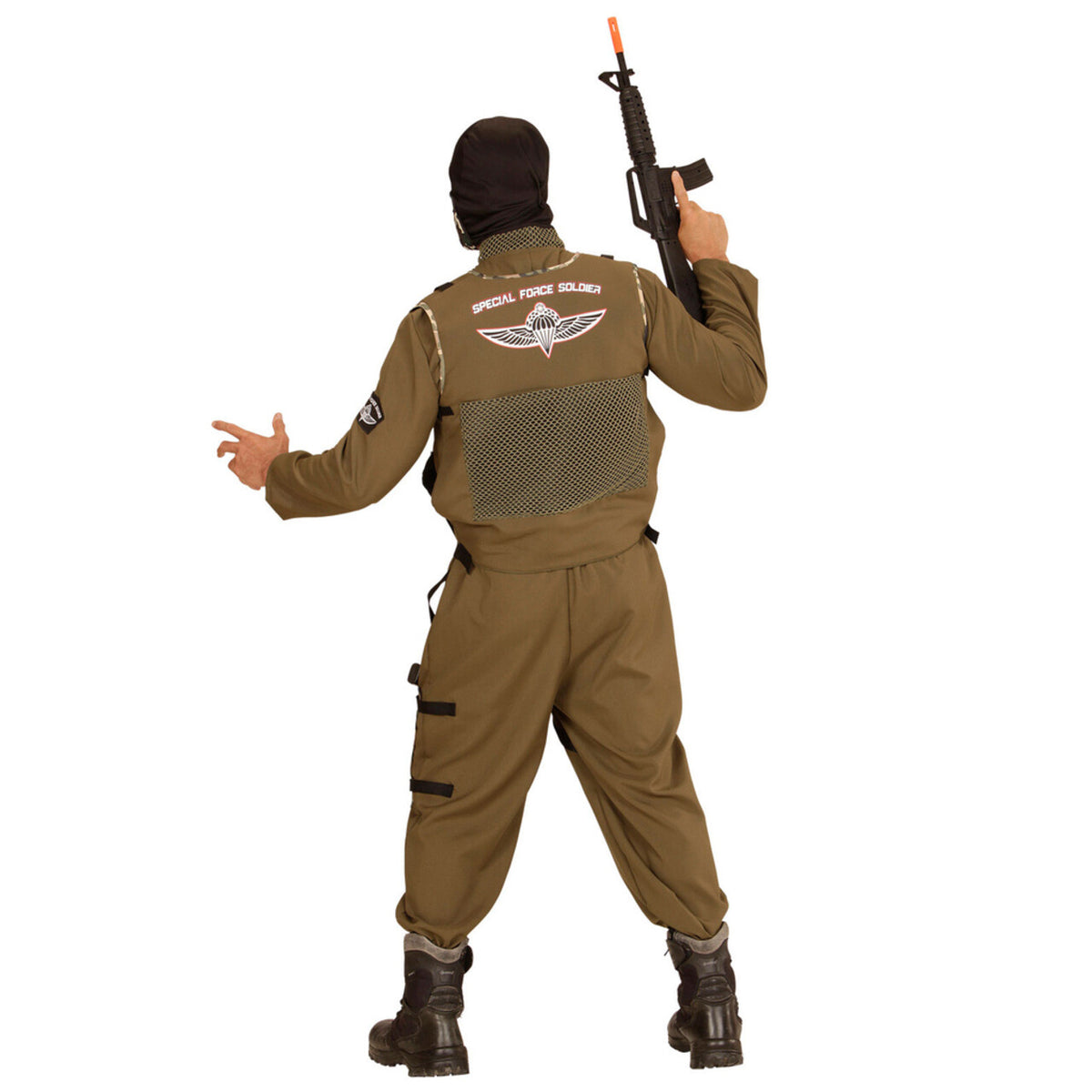 Op deze afbeelding zie je een Kostuums, van het merk Widmann. Delta Parachutist Special Forces Kostuum