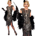 Roaring 20S Gold Shine Vrouw Kostuum