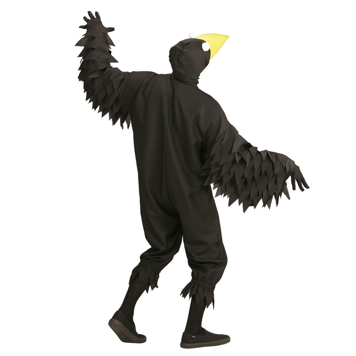 Op deze afbeelding zie je een Kostuums, van het merk Widmann. Zwarte Vrolijke Kraai Man Kostuum