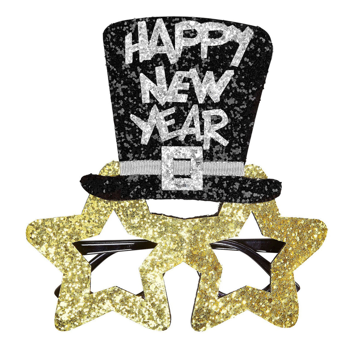 Op deze afbeelding zie je een Accessoires, van het merk Widmann. Spetterende Bril, Happy New Year Goud