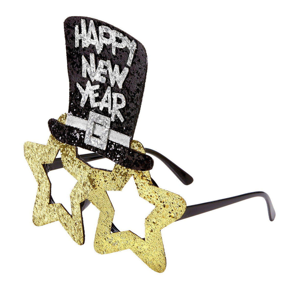 Op deze afbeelding zie je een Accessoires, van het merk Widmann. Spetterende Bril, Happy New Year Goud