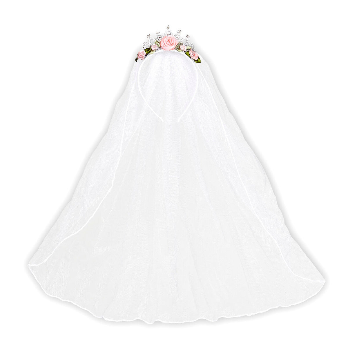 Op deze afbeelding zie je een Accessoires, van het merk Widmann. Say Yes Tiara Met Bruidssluier