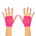 Gants Courts Sans Doigts Rose Néon