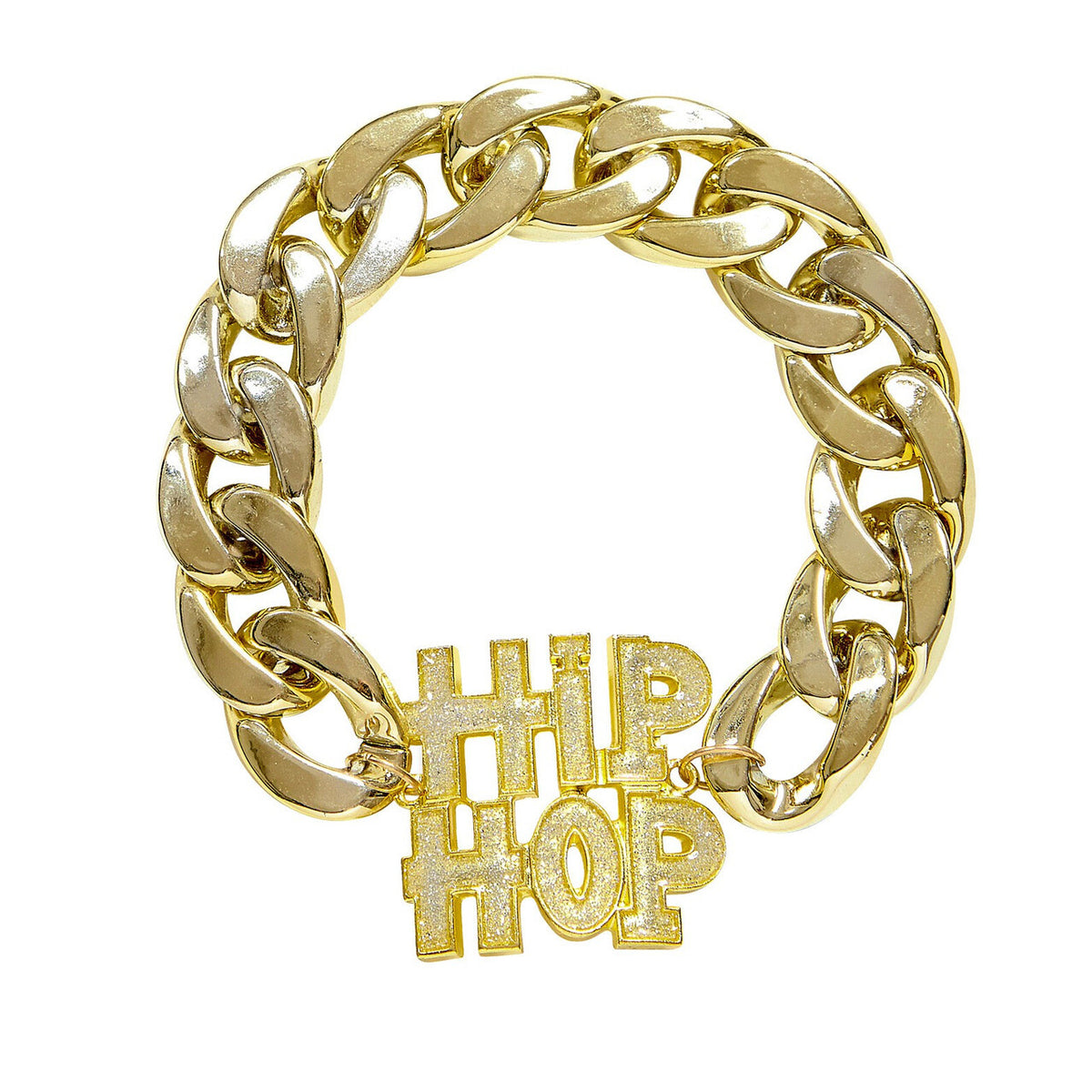 Op deze afbeelding zie je een Accessoires, van het merk Widmann. Gangsta Armband Hiphop Goud