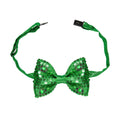 Noeud Papillon Vert à Paillettes Avec Lumière