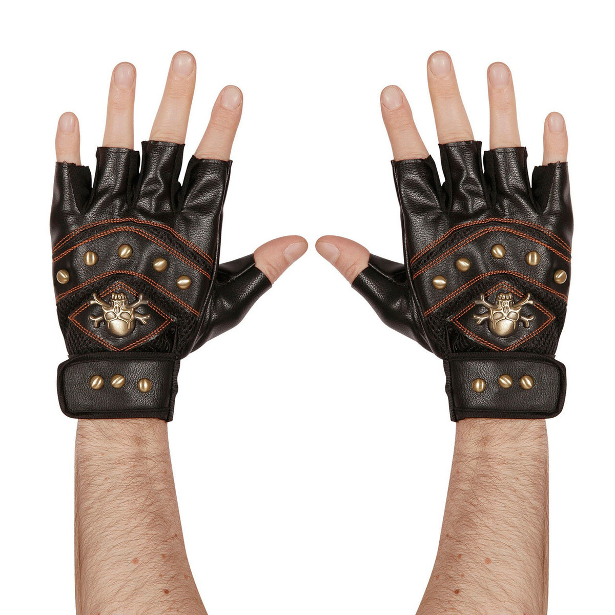 Op deze afbeelding zie je een Accessoires, van het merk Widmann. Rocker Vingerloze Handschoen Met Nagels