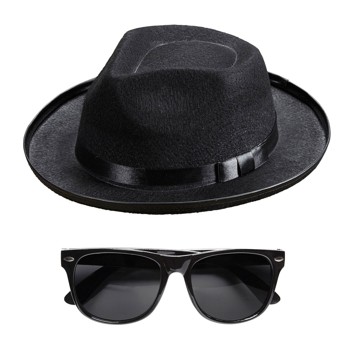 Op deze afbeelding zie je een Accessoires, van het merk Widmann. Black Brothers Blues Man Set