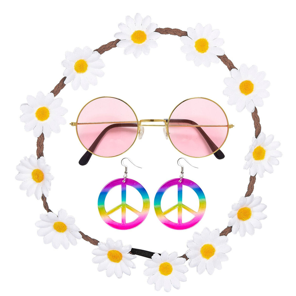Op deze afbeelding zie je een Accessoires, van het merk Widmann. Hippo Hippie Set