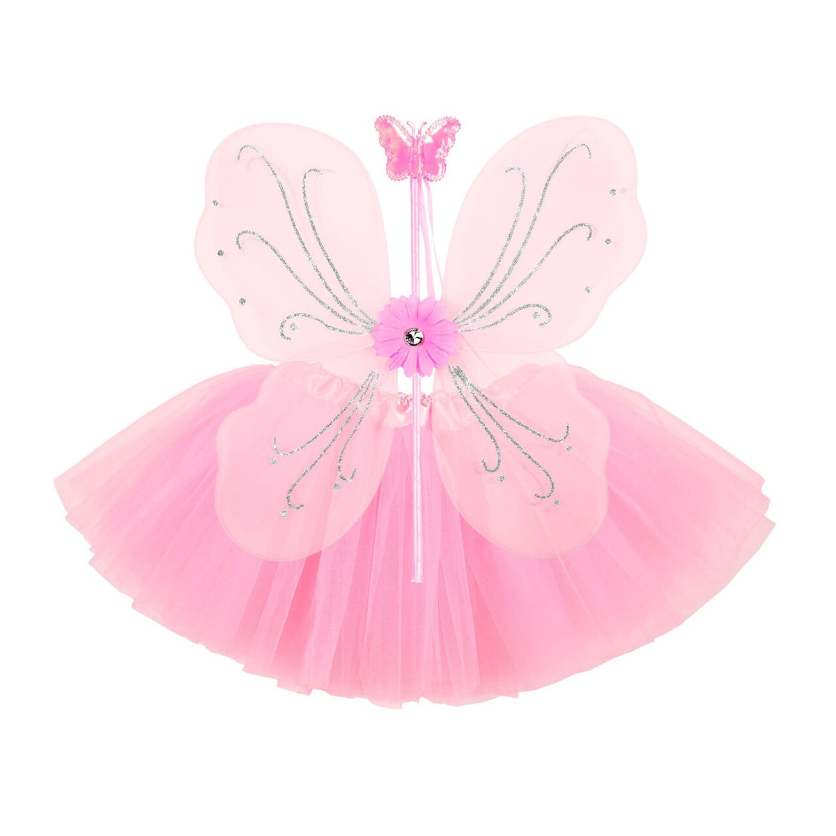 Op deze afbeelding zie je een Accessoires, van het merk Widmann. Verkleedset Magische Fee Licht Roze