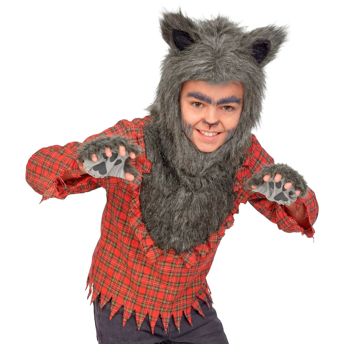 Op deze afbeelding zie je een Kostuums, van het merk Widmann. Woutje Weerwolf Kind Kostuum