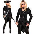 Veste De Pirate Style Gothique Noire Femme