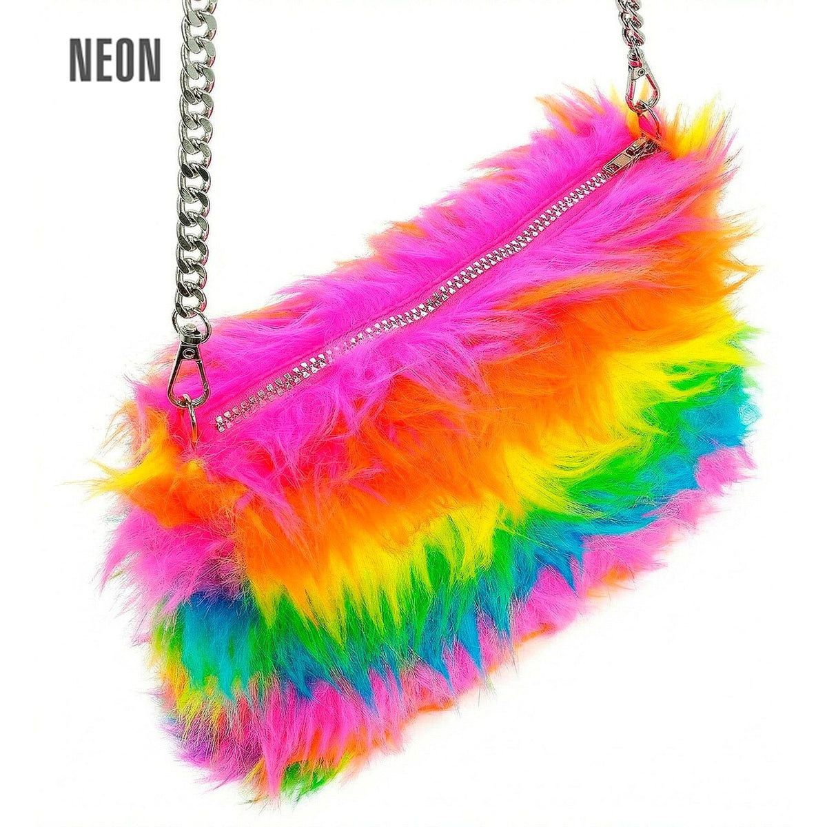 Op deze afbeelding zie je een Accessoires, van het merk Widmann. Zachte Pluche Hand Tas Regenboog