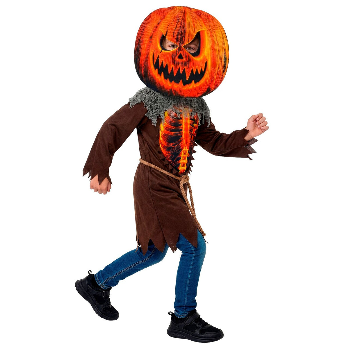 Op deze afbeelding zie je een Kostuums, van het merk Widmann. Scary Pumpkin Jongen Kostuum