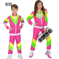 Ensemble De Sport Néon Des Années 80 Costume pour Enfants