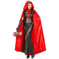 Cape En Satin Avec Capuche Rouge Velvetia