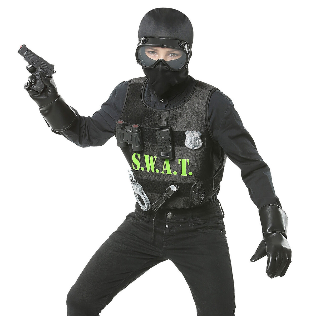 Op deze afbeelding zie je een Accessoires, van het merk Widmann. Swat Set Theo