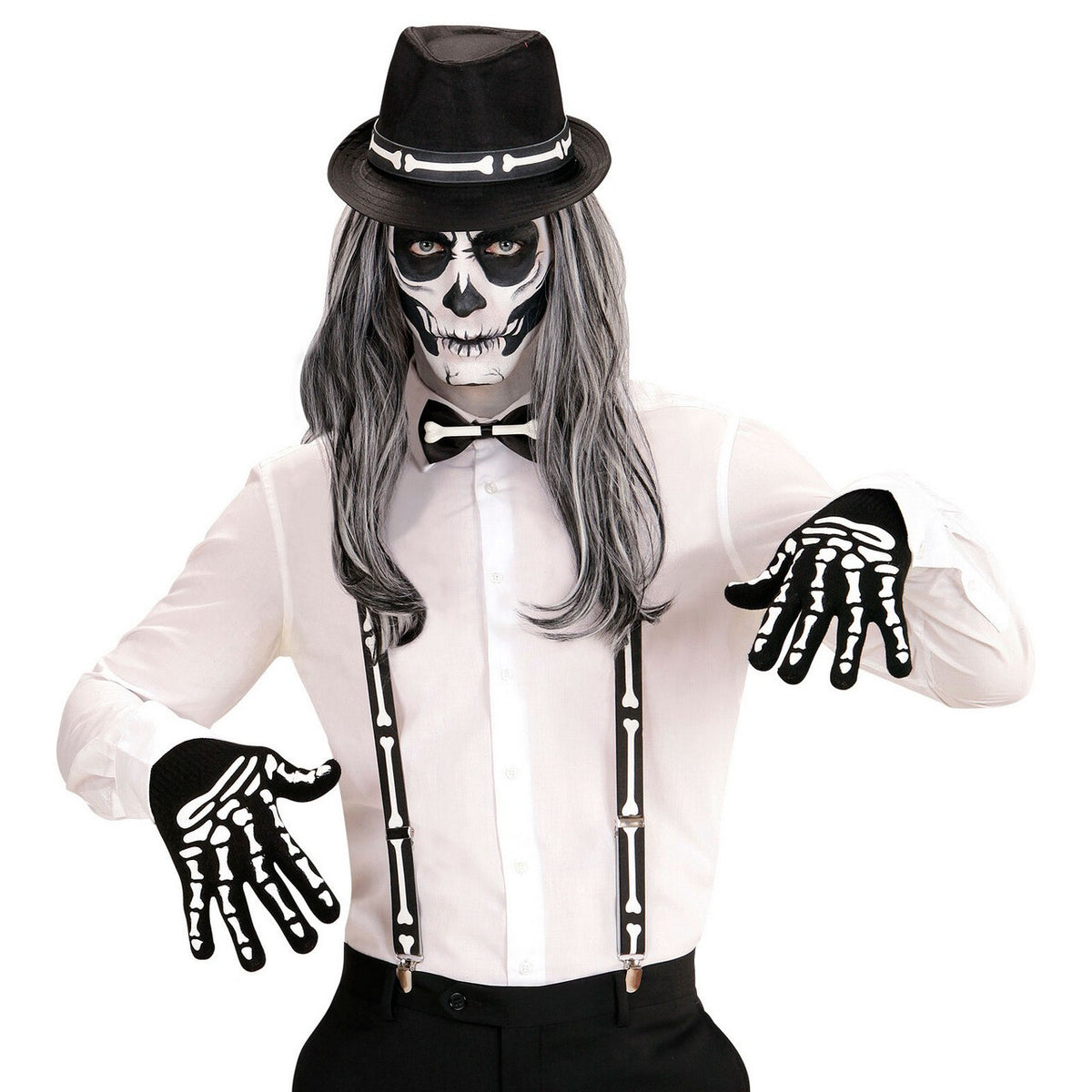 Op deze afbeelding zie je een Accessoires, van het merk Widmann. Skelet Set Boney