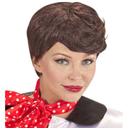 Op deze afbeelding zie je een Accessoires, van het merk Widmann. Pruik 50s Met Sjaaltje Cathy