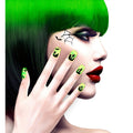 Ongles Effrayants Néon Maison Hantée