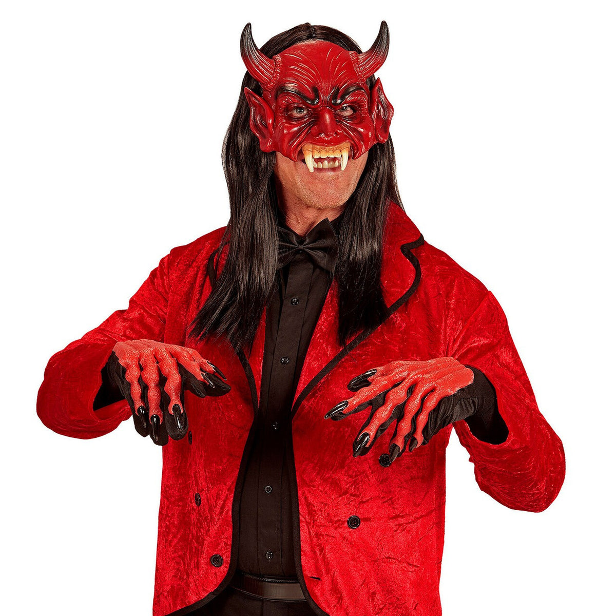 Op deze afbeelding zie je een Accessoires, van het merk Widmann. Kinloos Masker Duivel Rojo