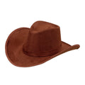 Chapeau De Cowboy En Daim Marron