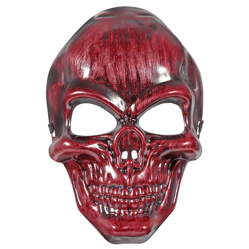 Op deze afbeelding zie je een Accessoires, van het merk Widmann. Schedelmasker Rood Metallic Rojo