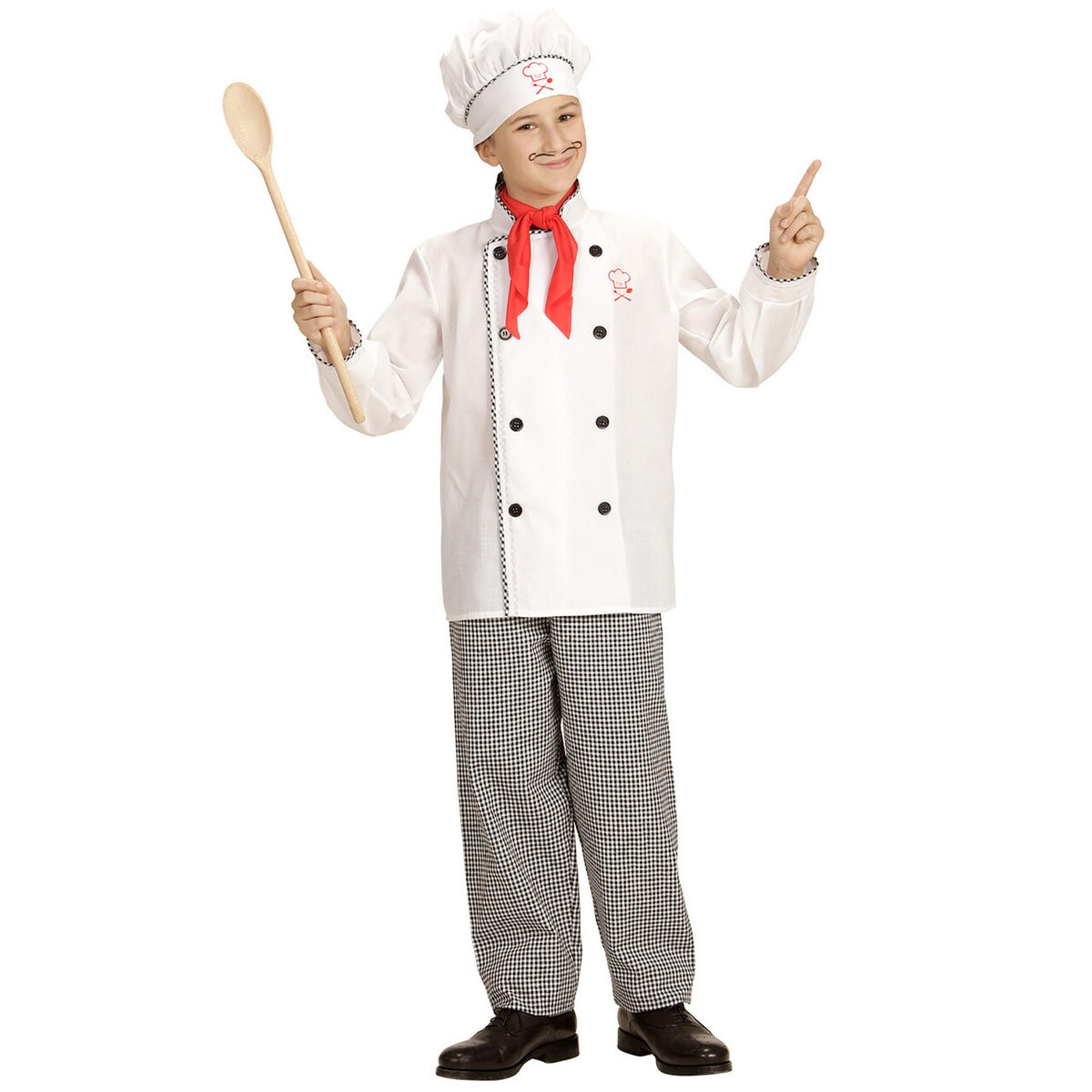 Op deze afbeelding zie je een Kostuums, van het merk Widmann. Master Chef Jongen Kostuum