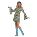 Robe Années 70 Pour Femme Motif Ondulé Costume