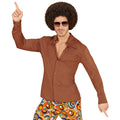 Chemise Années 70 Groovy Marron