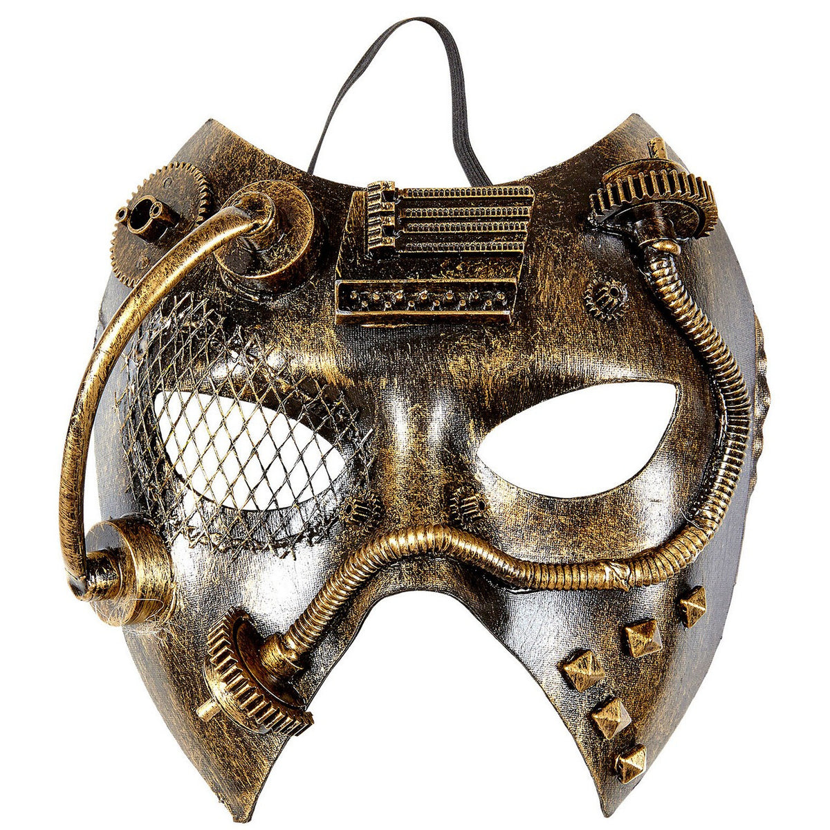 Op deze afbeelding zie je een Accessoires, van het merk Widmann. Steampunk Masker, Koper Mechanica