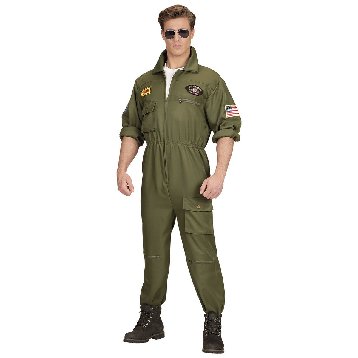 Op deze afbeelding zie je een Kostuums, van het merk Widmann. Gevechtspiloot Cruising Altitude Man Kostuum