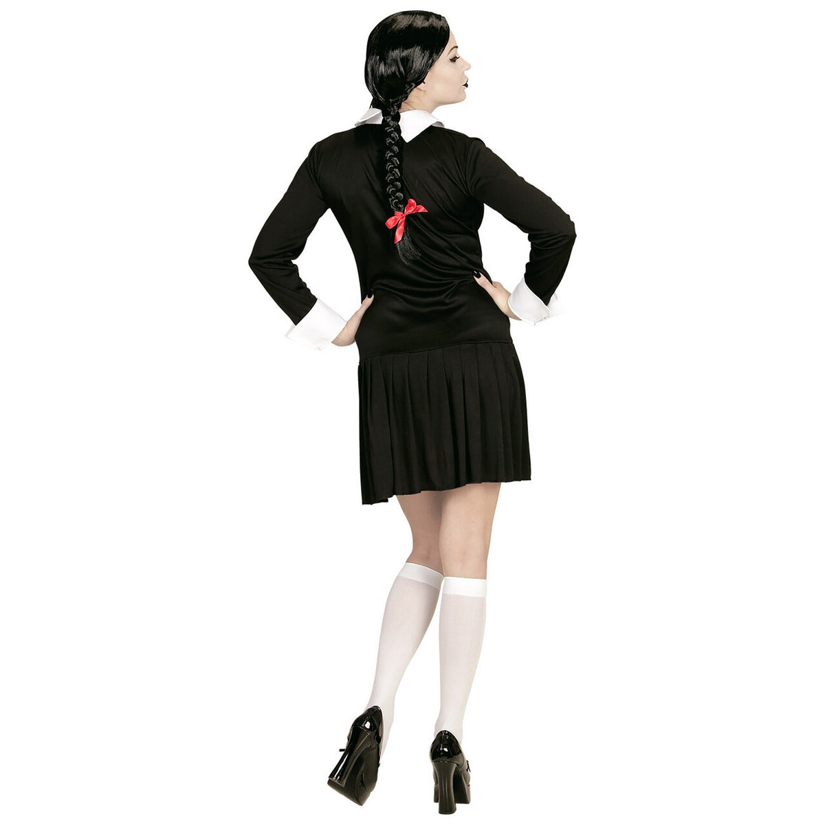 Op deze afbeelding zie je een Kostuums, van het merk Widmann. Donker Meisje Gothic University Vrouw Kostuum