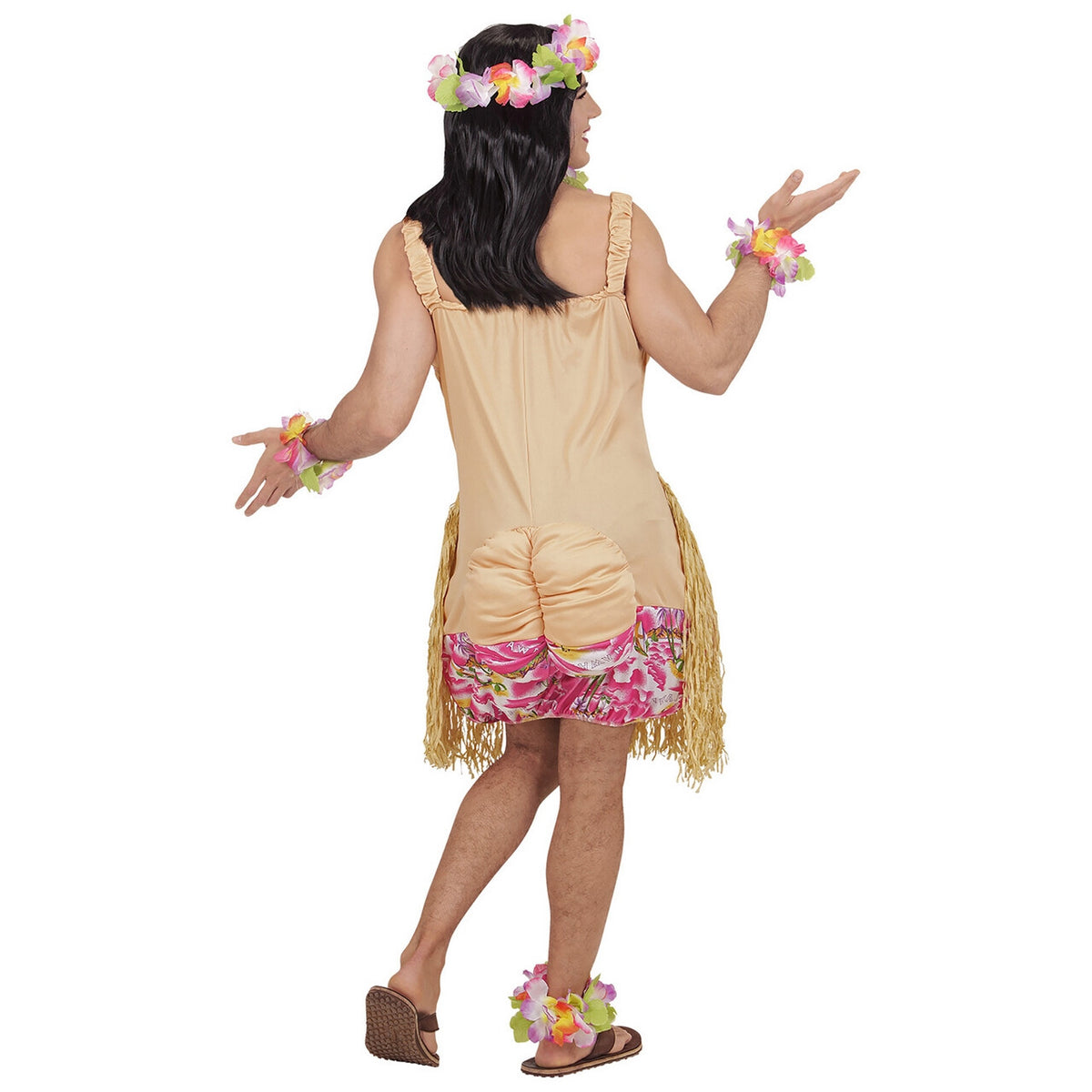 Op deze afbeelding zie je een Kostuums, van het merk Widmann. Hawaiiaanse Travestiet Schone Man Kostuum
