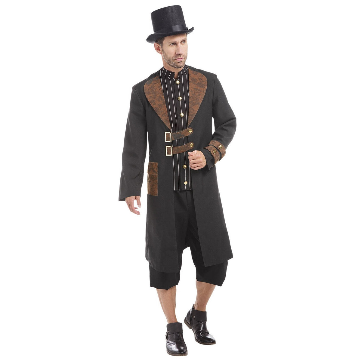 Op deze afbeelding zie je een Kostuums, van het merk Widmann. Techo Wacko Steampunk Man Kostuum