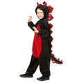 Dragon En Peluche Noir Ventre Rouge Costume