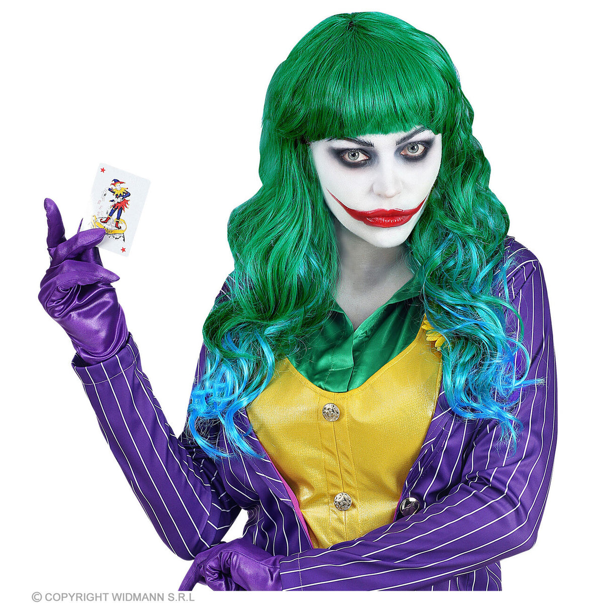 Op deze afbeelding zie je een Accessoires, van het merk Widmann. Groene Algen Pruik Zeemeermin Joker