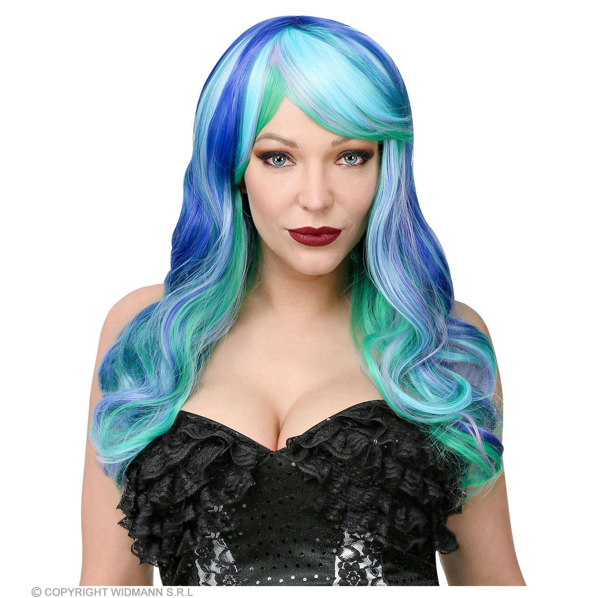 Op deze afbeelding zie je een Accessoires, van het merk Widmann. Leia Cosplay Zeemeermin Zout Water Pruik