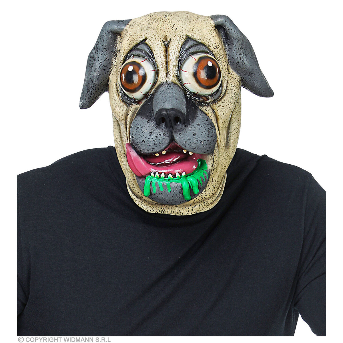 Op deze afbeelding zie je een Accessoires, van het merk Widmann. Kwijlende Bulldog Hond Masker