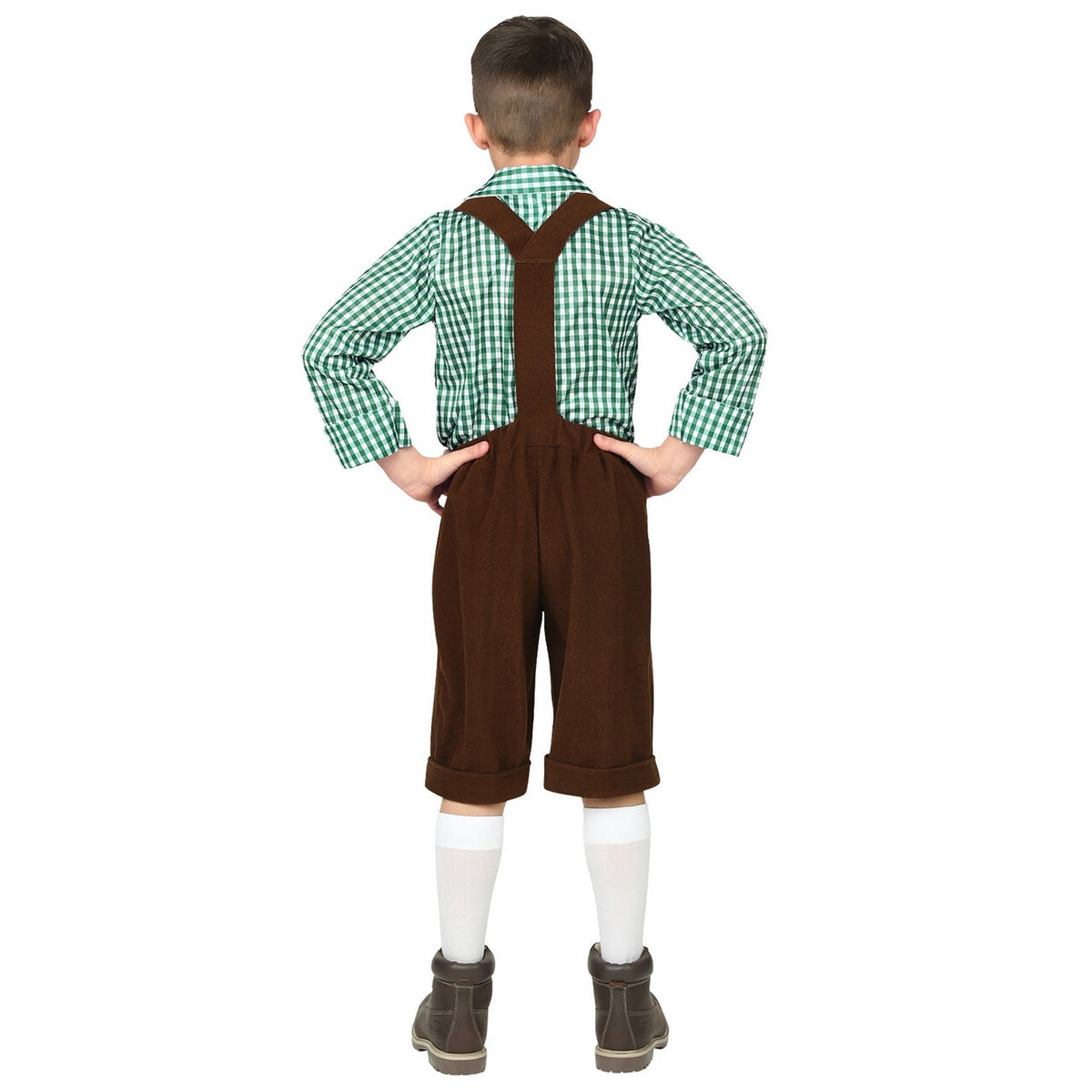 Op deze afbeelding zie je een Kostuums, van het merk Widmann. Bruine Lederhosen Met Shirt Jong Geleerd Bierfeest Jongen Kostuum