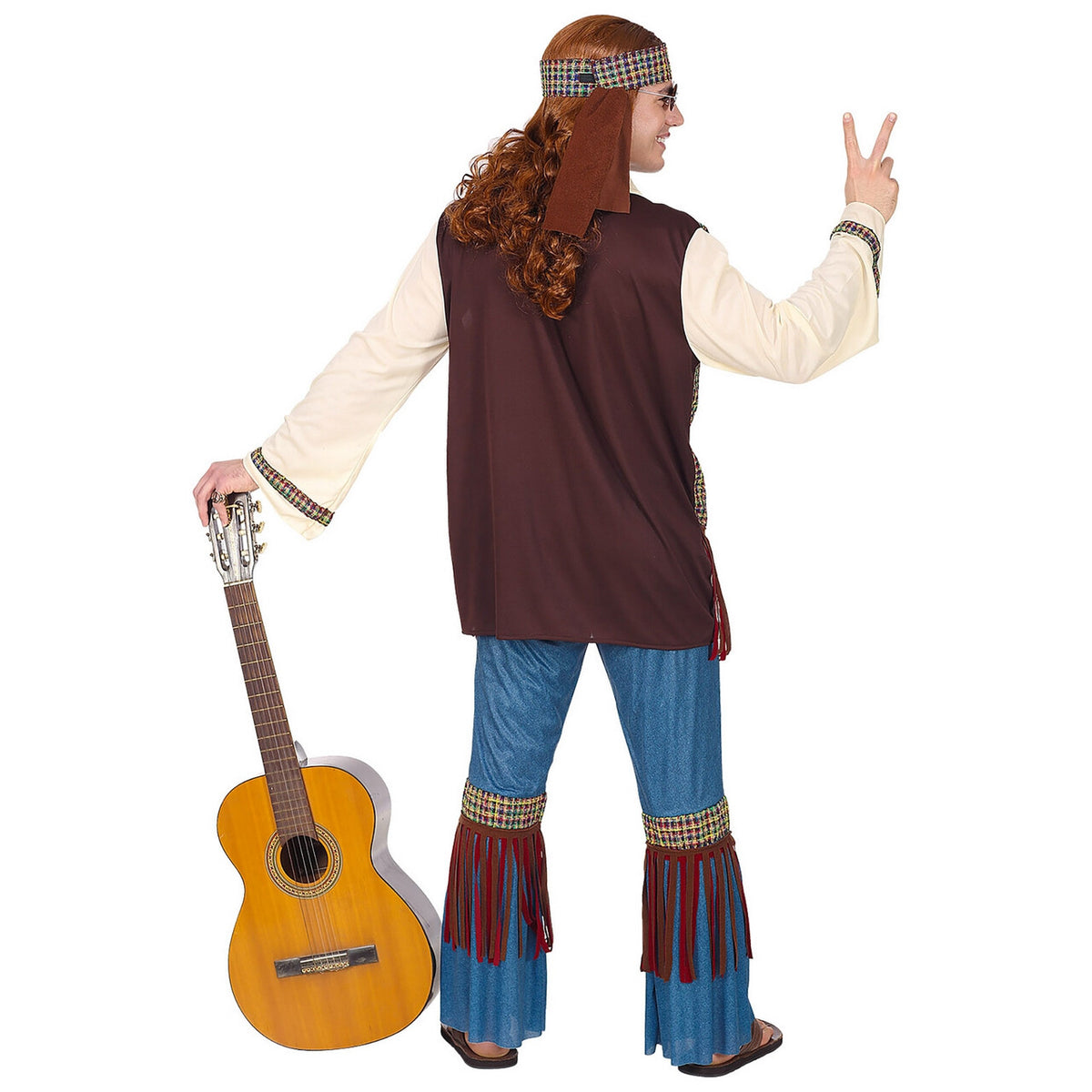 Op deze afbeelding zie je een Kostuums, van het merk Widmann. Hippie Lekker Blijven Hangen In De Jaren 60 Man Kostuum