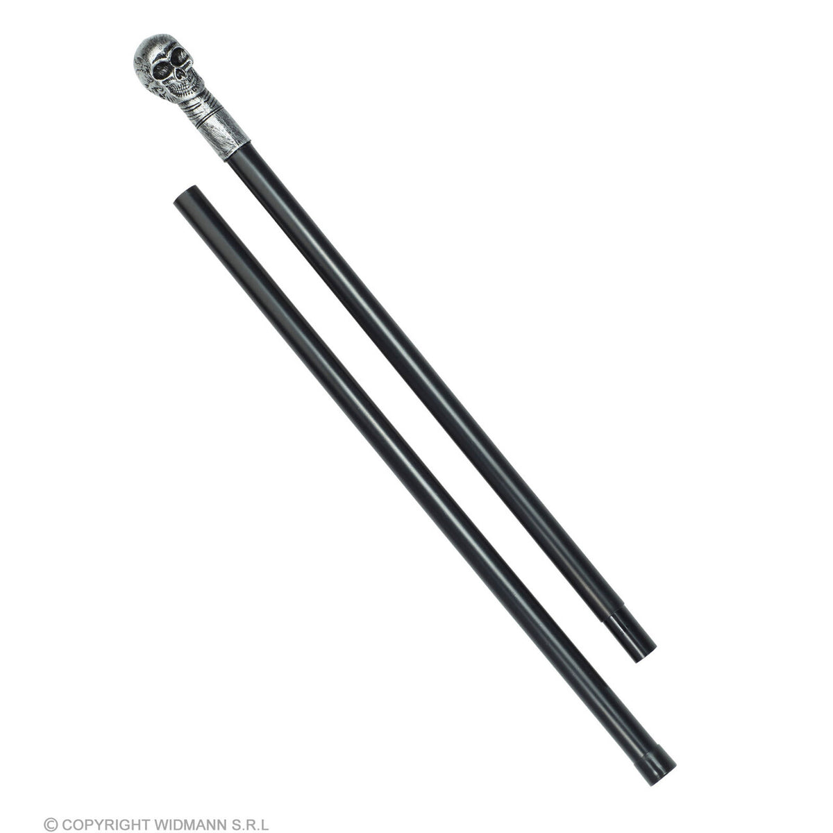 Op deze afbeelding zie je een Accessoires, van het merk Widmann. Schedel Wandelstok 105 Centimeter Lang