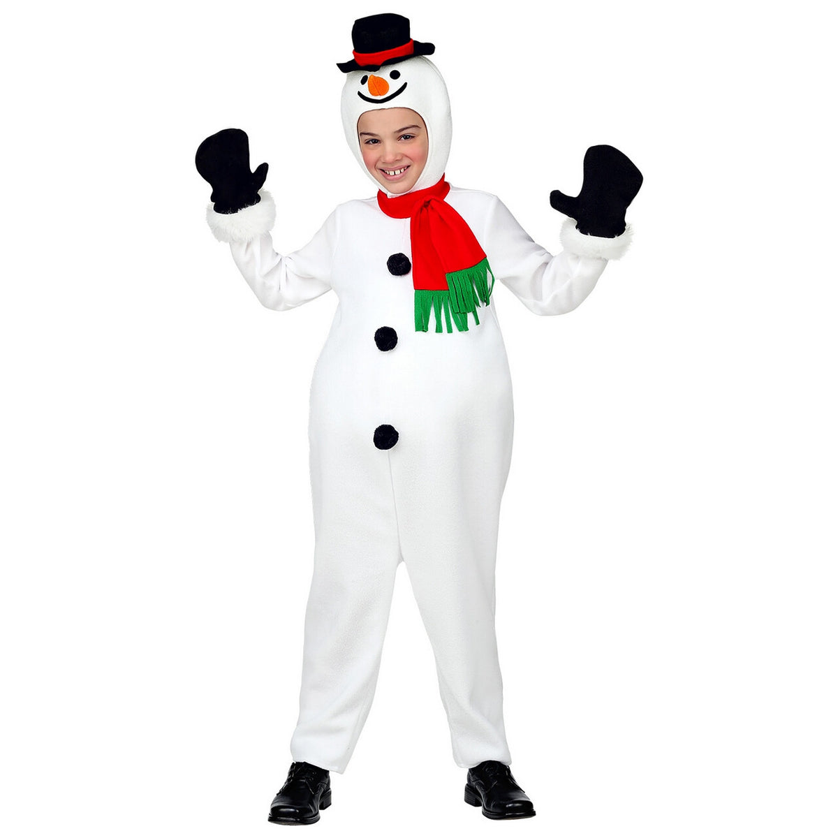 Op deze afbeelding zie je een Kostuums, van het merk Widmann. Kouwelijke Sneeuwpop Kerstvakantie Kind Kostuum