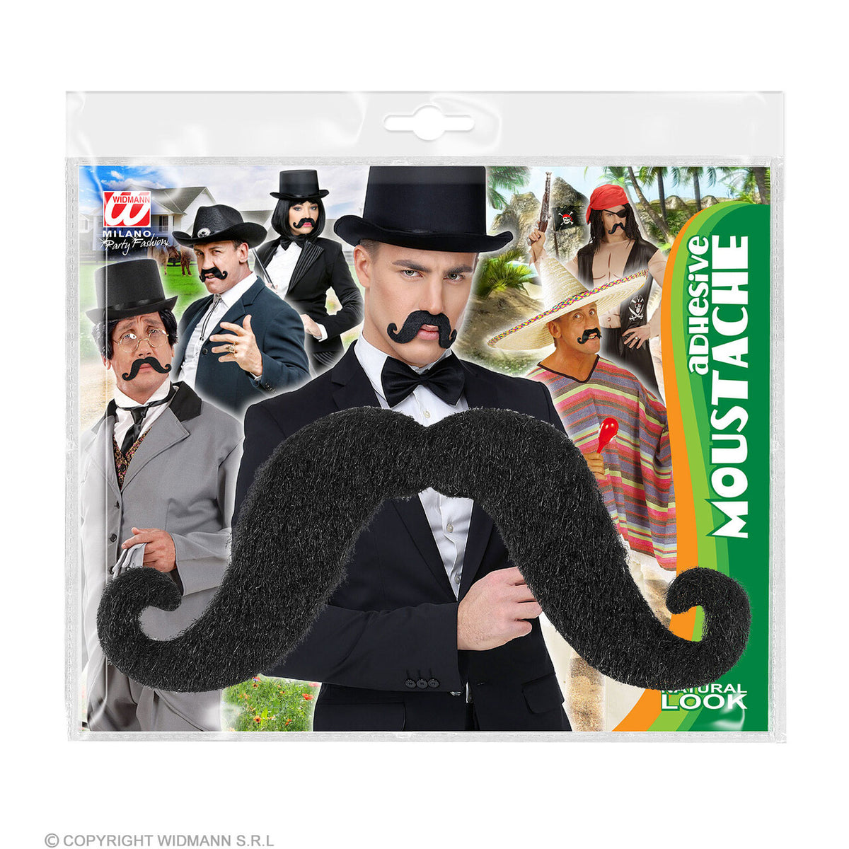 Op deze afbeelding zie je een Accessoires, van het merk Widmann. Fietsstuur Snor Poirot