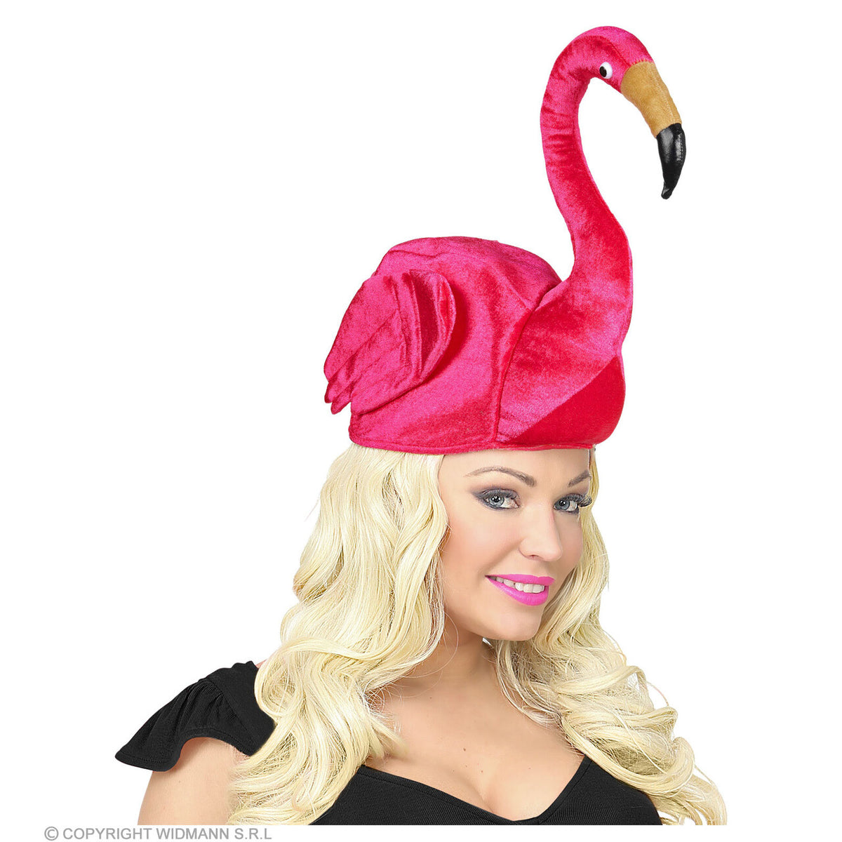 Op deze afbeelding zie je een Accessoires, van het merk Widmann. Guitige Flamingo Hoed