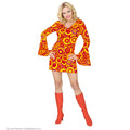 Robe Années 70 Bulles Orange Bleu Costume