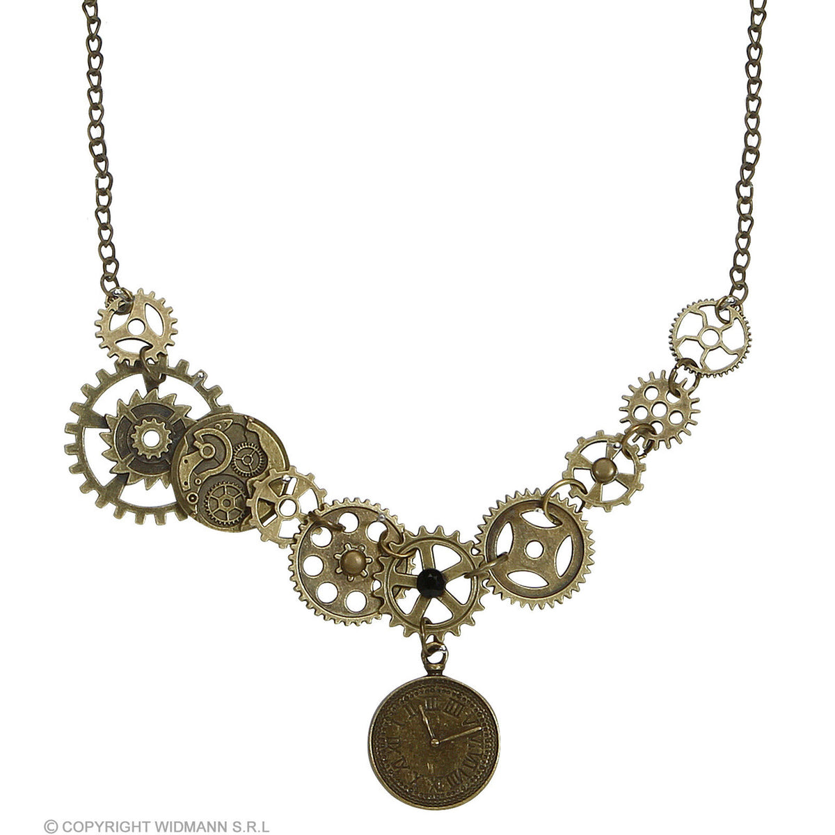 Op deze afbeelding zie je een Accessoires, van het merk Widmann. Ketting Steampunk Radertjes