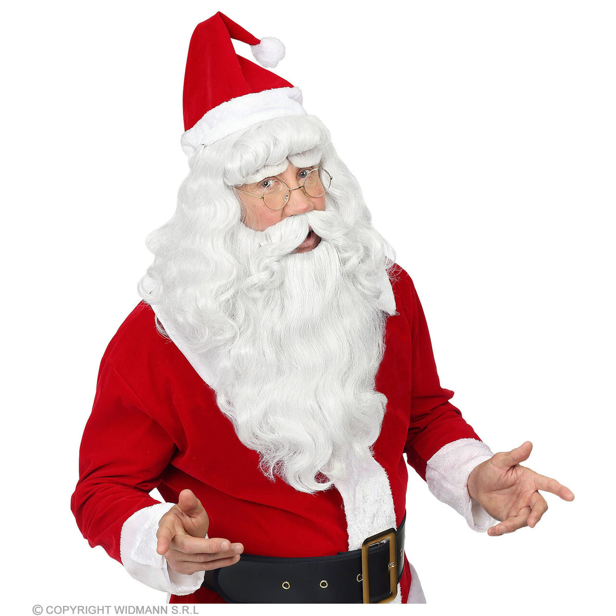 Op deze afbeelding zie je een Accessoires, van het merk Widmann. Enige Echte Kerstman Baard, Snor En Pruik