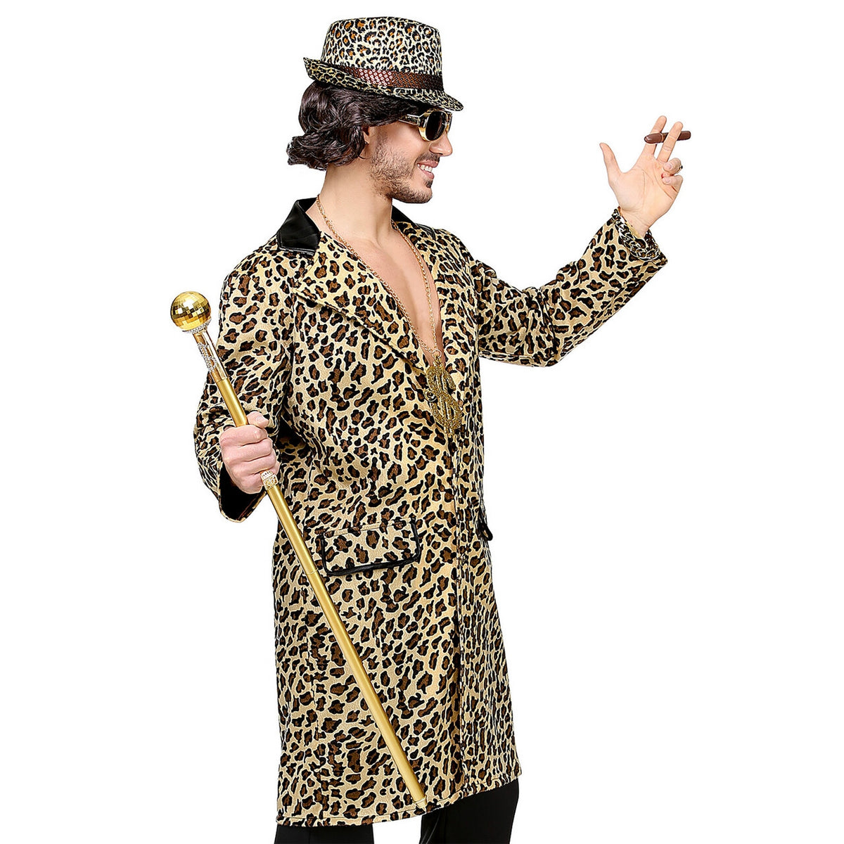 Op deze afbeelding zie je een Kostuums, van het merk Widmann. Pimp Hustler Mister Cool Jas Man